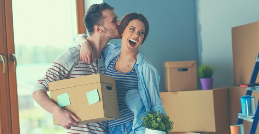 Great Toronto Movers. Best long distance movers Toronto with Best-In-Class insurance. A happy couple after they've moved into their new home.